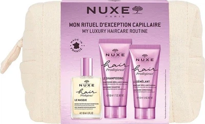 Набір для догляду за волоссям Nuxe Hair Prodigieux Шампунь 50 мл + Маска 30 мл + Кондиціонер 30 мл + Косметичка (3264680046896)
