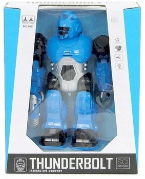 Інтерактивний робот Adar що крокує зі світлом та звуком Thunderbolt 30 х 24 х 12 см Синьо-сріблястий 2/511408 (5901271511408)