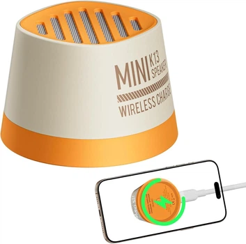 Магнитная беспроводная зарядка-колонка COLSUR 15W с Bluetooth 5.4 и подставкой для iPhone MagSafe