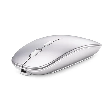 Бездротова миша ABLEWE 101 Bluetooth 5.2 + 2.4G, акумулятор 500 мАг, тиха, біла