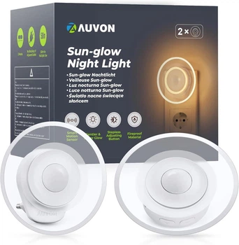 Ночник аккумуляторный AUVON Sun-glow с датчиком движения, светодиодный светильник с регулировкой яркости, теплый свет - Б/У