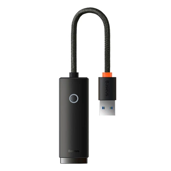 Адаптер Baseus WKQX000101 Lite, RJ45, USB, Черный - 584829