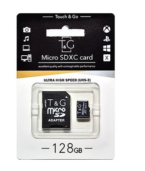 Карта памяти microSDHC (UHS-3) 128GB class 10 T&G (с адаптером)