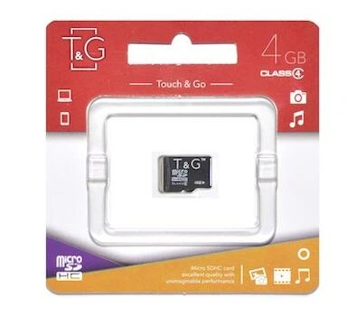 Карта памяти microSDHC 4GB class 4 T&G (без адаптера)