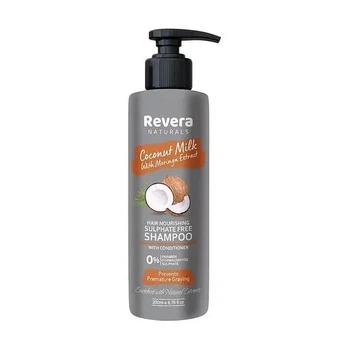Бессульфатный шампунь для волос Кокосовое молоко с экстрактом моринги Elegant Revera 200 мл