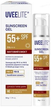 Гель солнцезащитный матовый эффект Elegant Uveelite УФ-лайт SPF55+ 50 г
