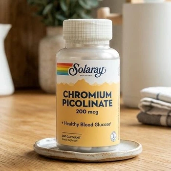 Хром пиколинат для ускорения обмена веществ Chromium Picolinate Solaray 200 мкг 50 таблеток