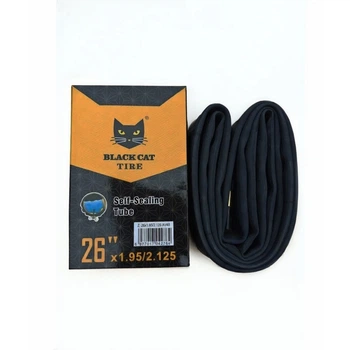 Антипрокольная велосипедная камера BLACK CAT 26 х 1.95/2.125 AV (Schrader) 48 мм, с гелем герметиком