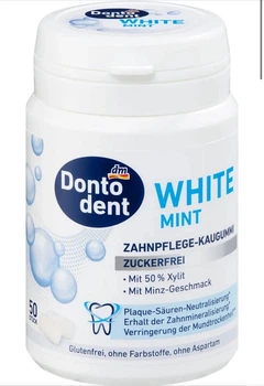 Жувальна гумка Dontodent WHITE MINT без цукру 50 шт