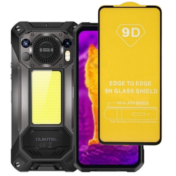 Защитное стекло TDG 9D для Oukitel WP61 / WP61 Plus / WP61 Ultra / TI полная проклейка черный