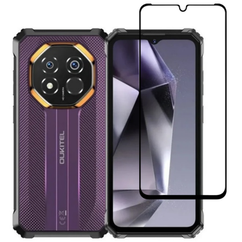 Защитное стекло LUX для Oukitel G7 полная проклейка черный