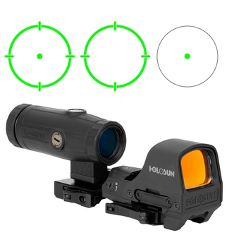 Набор Combo Set коллиматорный прицел HOLOSUN HE510C-GR и HOLOSUN увеличитель HOLOSUN HM3X