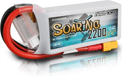 Аккумулятор LiPo Gens ace Soaring 2200 мАч 7, 4 В 2S1P 20C (XT60) для радиоуправляемых моделей самолетов и вертолетов - Б/У