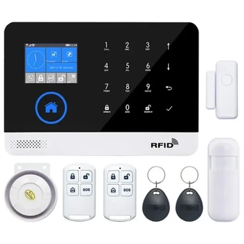 Беспроводная WiFi+GSM сигнализация Tuya Smart PG103 - Умная охранная система для дома и офиса, комплект с датчиками, - Б/У