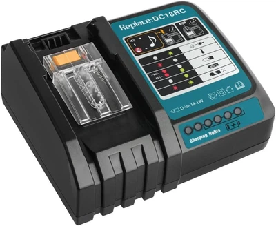 Зарядное устройство DC18RC для аккумуляторов типа Makita Li-ion 14.4V-18V и аналогов (Вилка UK) - Б/У
