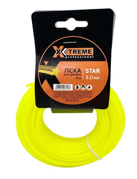 Леска для мотокосы X-TREME STAR 3.0 мм х 15 м форма звезда