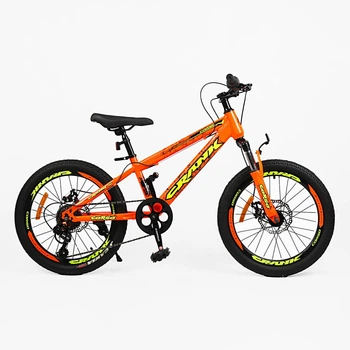 Дитячий спортивний велосипед 20’’ Corso «CRANK» CR-20095 сталева рама, обладнання Shimano Revoshift RV-100, 7 швидкостей, зібран на 75%
