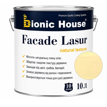 Фарба для дерева FACADE LASUR Bionic-House 10л Слонова кістка