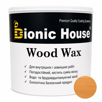 Фарба для дерева WOOD WAX Bionic-House — з ефектом воску, захист від вологи та УФ 0,8 л Дуб
