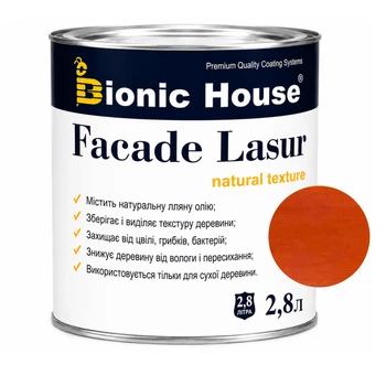 Фарба для дерева FACADE LASUR Bionic-House 2,8л Махагон