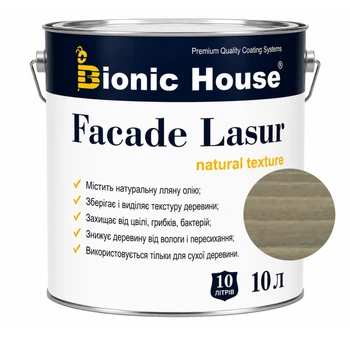 Фарба для дерева FACADE LASUR Bionic-House 10л Вільха