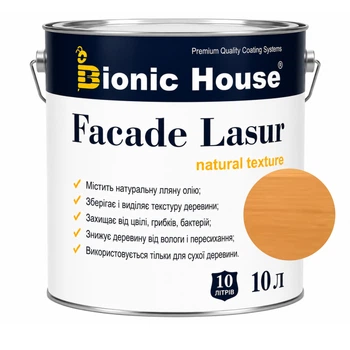 Фарба для дерева FACADE LASUR Bionic-House 10л Дуб