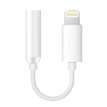 Аудіо адаптер AUX(3,5) - Lightning J-002 (Bluetooth) White