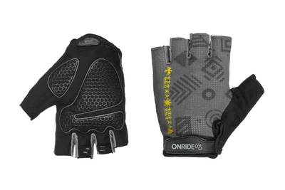 Рукавички ONRIDE Hold 30 Relic, гелеві подушечки, чорний/жовтий розмір XXL