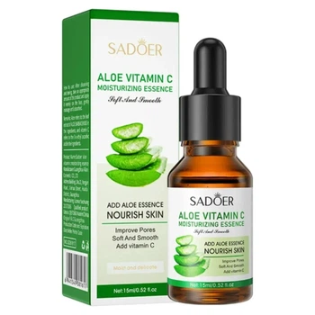 Сыворотка для лица с экстрактом алоэ вера Sadoer Aloe Vitamin C Moisturizing Essence, 15 мл