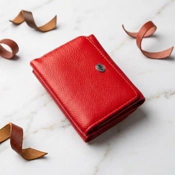 Комплектний жіночий гаманець ST Leather з натуральної шкіри червоного кольору для прав (bg188fash92)