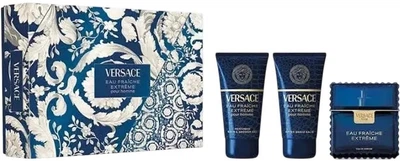 Zestaw męski Versace Man Eau Fraiche Extreme Woda perfumowana 50 ml + Żel pod prysznic 50 ml + Balsam po goleniu 50 ml (8011003905126)