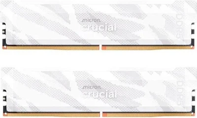 Оперативна пам'ять Crucial 32 GB (2x16GB) DDR5 6400 MHz Pro Overclocking White (CP2K16G64C32U5W)