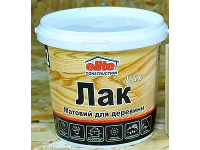 Лак акриловий ELITE панельний 0,9л шовковисто-матовий для деревини
