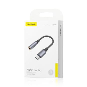 Кабель Foneng BM30 Metal Audio Cable (14cm) 3.5mm to Type-C