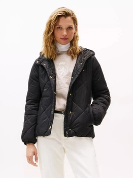 Куртка демисезонная с капюшоном женская Tommy Hilfiger XW06028-DW5(Black) XL Черная (198296302967)