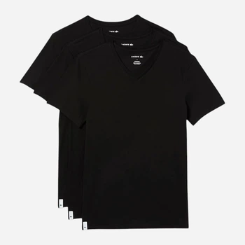 Набор нательных футболок мужских Lacoste 660725901 XL 3 шт Черный (1159864831)