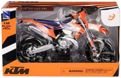 Модель мотоцикла Daffi KTM 300 EXC TPI 2022 1:12 Помаранчева M-612 (5905422136120)