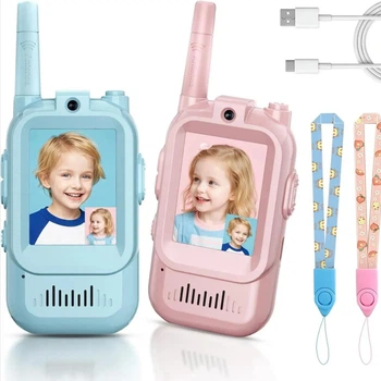 Детский комплект видео раций Walkie Talkie Голубой+Розовый 3+