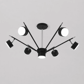 Люстра потолочная LUMINARIA MARY 7xGX53 BLACK/CHROME 220V IP20