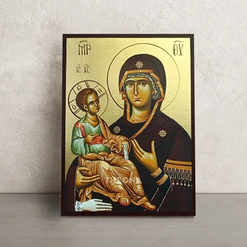 Икона Божьей Матери Троеручица 14 × 19 см