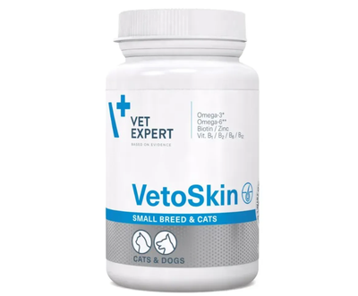 Харчова добавка для котів ьа собак VetExpert VetoSkin Ветоскін Small Breed & Cats 1 капсула