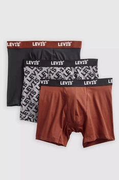 Труси боксери, 3 штуки Levi's 48(M) Сірий-помаранчевий (149137)