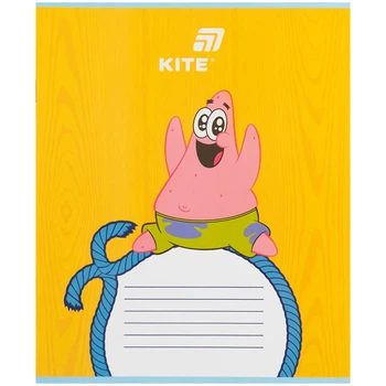 Тетрадь школьная Kite Sponge Bob SB26-235, 12 листов, косая линия