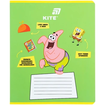 Тетрадь школьная Kite Sponge Bob SB26-234, 12 листов, линия