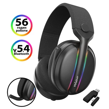 Игровые наушники Bluetooth Walker WBT-83 Black