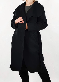 Пальто подовжене one size, черный (701268-4)