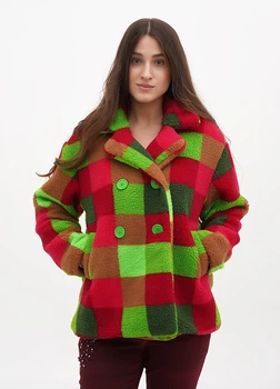 Куртка весняно-осіння XS(160/80), різнокольоровий/клітинка (711706-4)