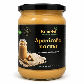 Арахисова паста натуральная, классическая BeneFit 500 мл
