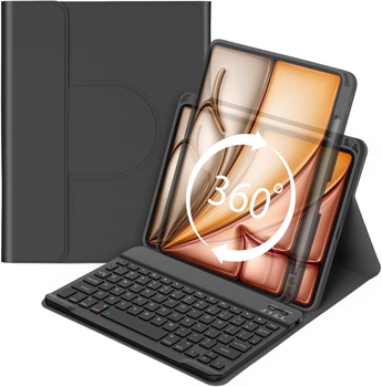 Чохол з клавіатурою Bettdow iPad 10 9 11 чорний 360° обертання знімна клавіатура тримач для стилуса