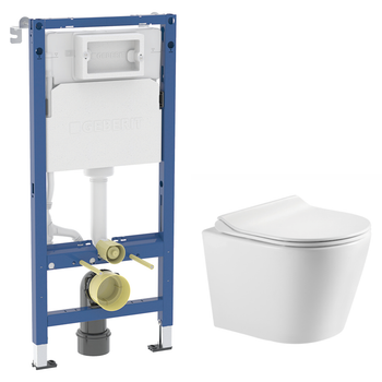 Набор инсталляция GEBERIT 458.103.00.2 DUOFIX Basic с унитазом IMPRESE DOBRY c06822200 Twist, без клавиши
